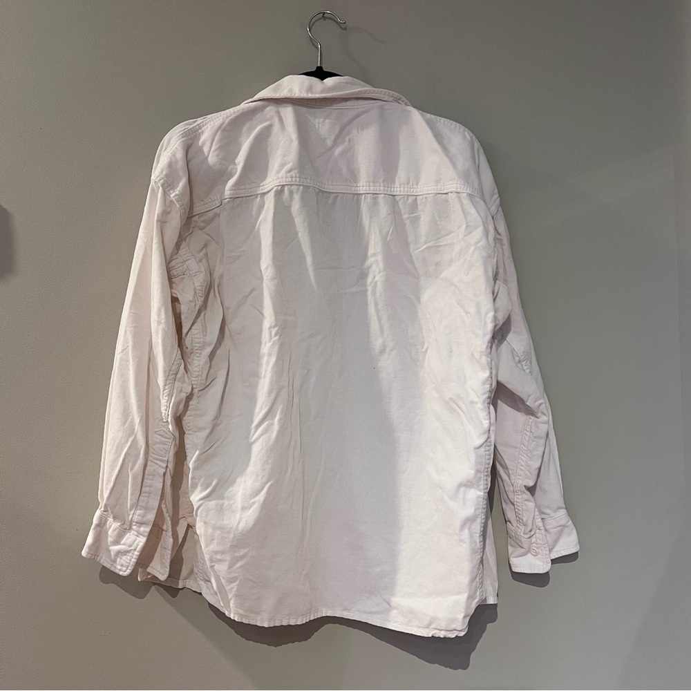 Overlover Cream Ribbed Button Down Top - Picture 2 of 4